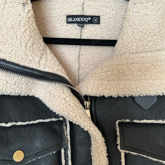 Blank NYC Sherpa Bonded Moto Jacket - Picture 3 of 3